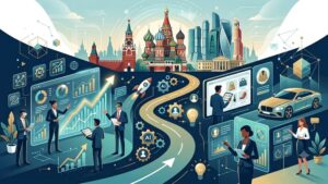 Современная редакционная иллюстрация о трендах премиального маркетинга в Москве для блога рекламного агентства